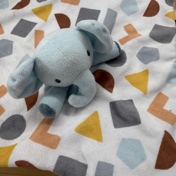 Parents Choice Baby Elephant Security Lovey Tags Geometric Pattern - Picture 2 of 4